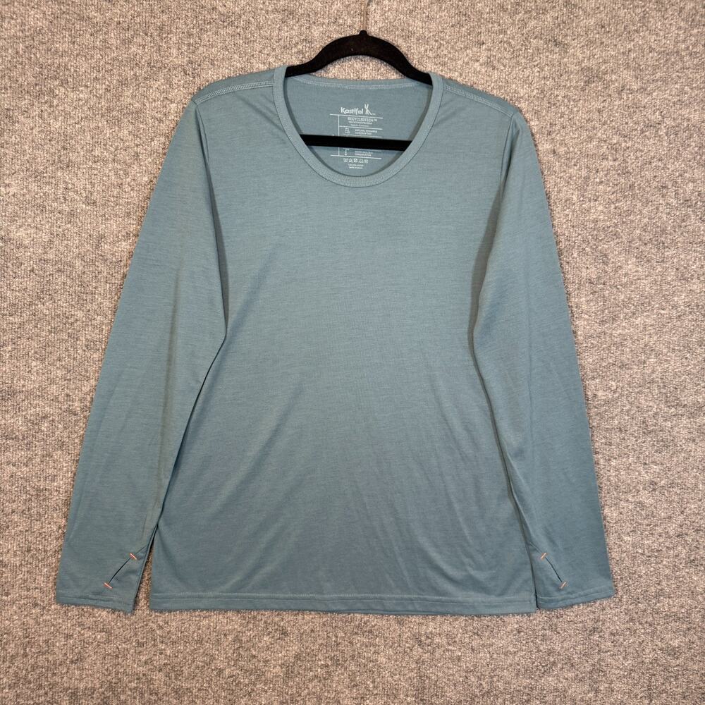 Kastlfel Shirt Adult Large Blue‎ Long Sleeve Performance Stretch Recyledtech
